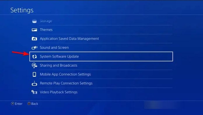 Обновление системного ПО PS4 в безопасном режиме