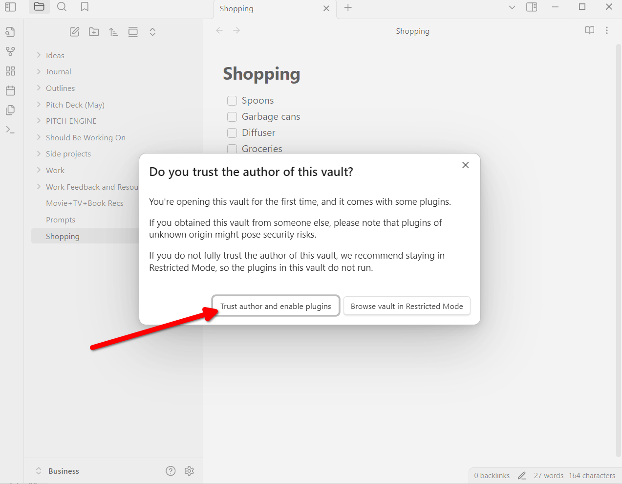 Синхронизация хранилища Obsidian через Drive после настройки двунаправленной синхронизации на Android.