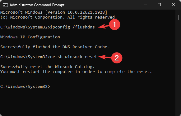 Команда ipconfig /flushdns в командной строке