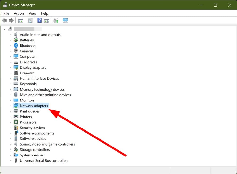 Сетевые адаптеры в Диспетчере устройств