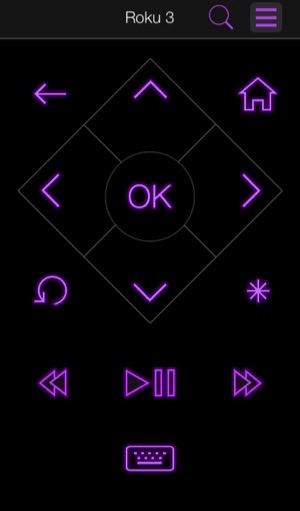 Официальное приложение Roku на экране смартфона