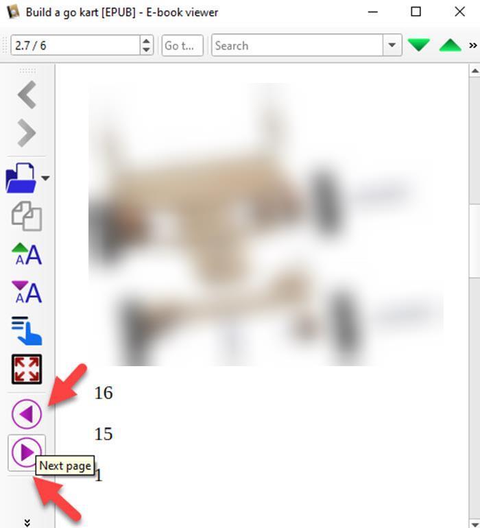 Навигация по страницам при проверке EPUB в Calibre