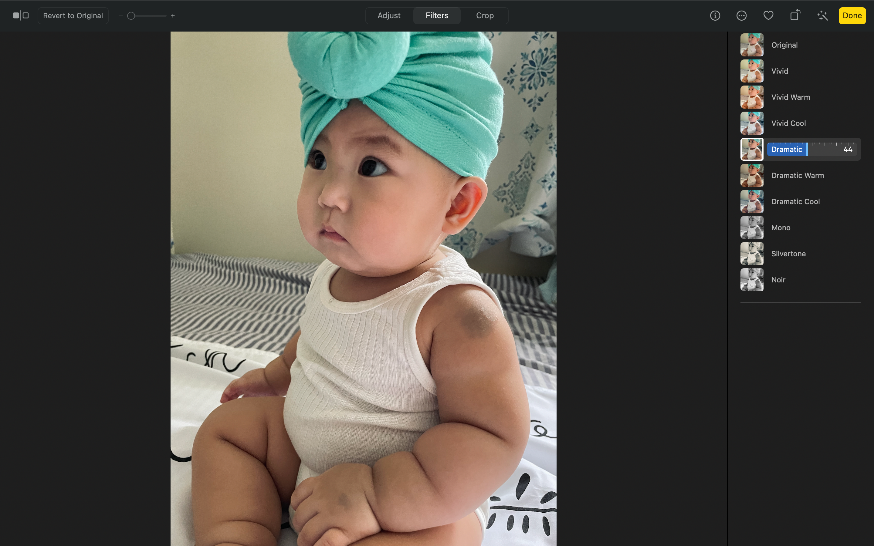 Фильтры в редакторе Фото на Mac