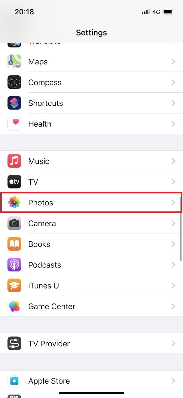Настройки доступа к скрытым фото
