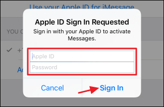 Пример окна беседы в Сообщениях с новым эффектом