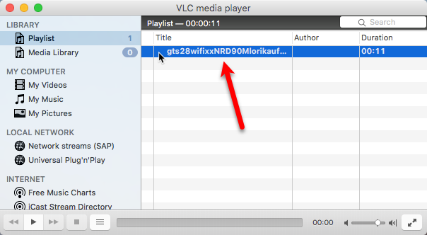 Сохранённый видеофайл в папке AndroidTool — пример окна медиафайла