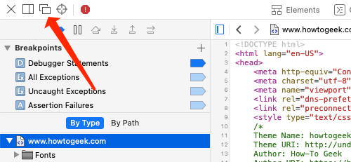 Нажмите значок двух прямоугольников, чтобы открыть консоль в отдельном окне