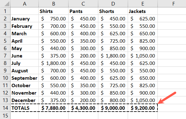 Пунктирная граница ячеек в Excel