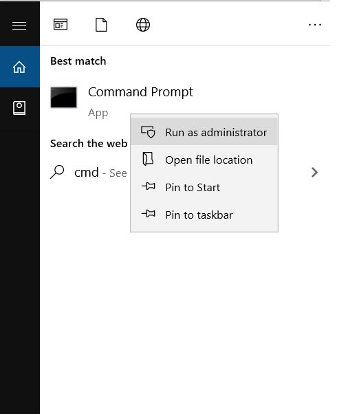 Командная строка запущена от имени администратора