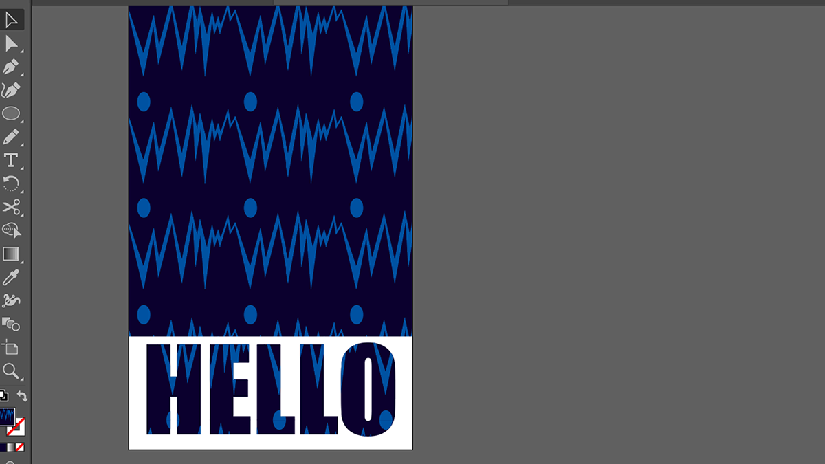 пример бесшовного узора с надписью hello