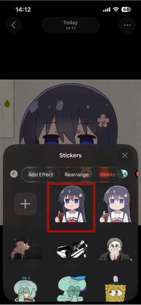 Стикер появился в коллекции iMessage