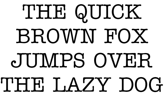 Стиль Heart: винтажный машинописный шрифт