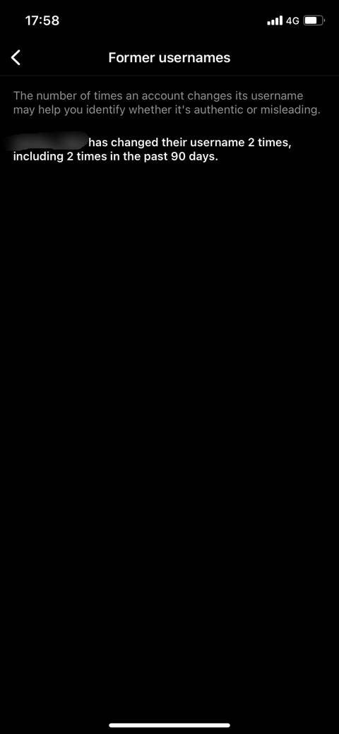 Иллюстрация отображения количества смен имени аккаунта Instagram