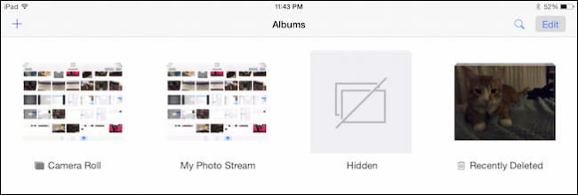 Альбом «Скрытые» в Фото на iPhone