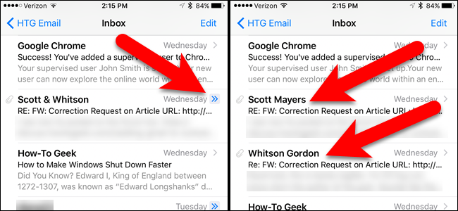 Отключение группировки писем в iOS 10 Mail