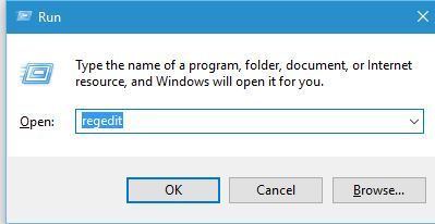 Запуск редактора реестра (regedit)