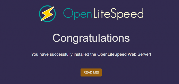 Страница по умолчанию OpenLiteSpeed