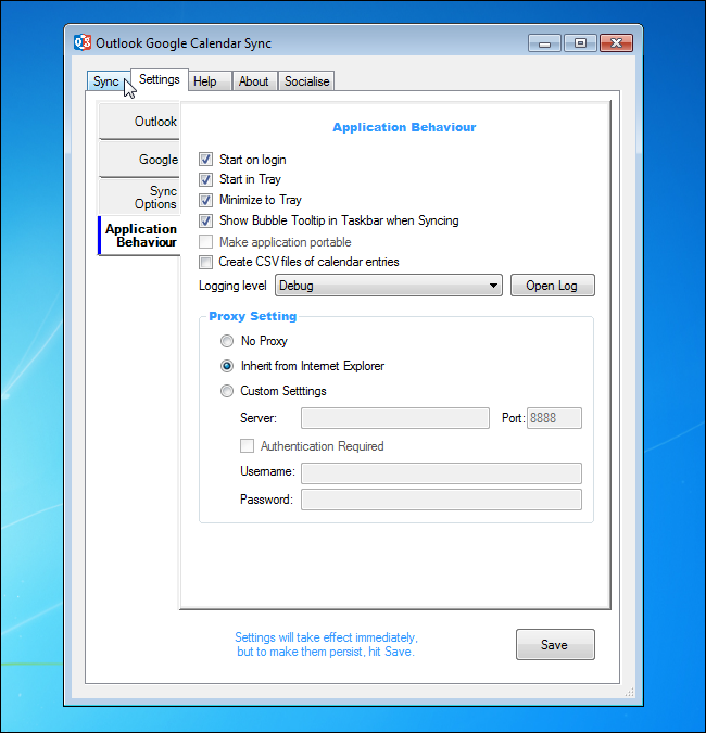 Вкладка Sync — запуск синхронизации