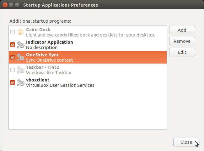 Параметры автозапуска для OneDrive-D