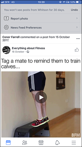 Пост исчез из ленты после Snooze