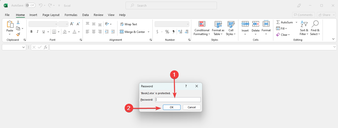 Снять защиту листа в Excel