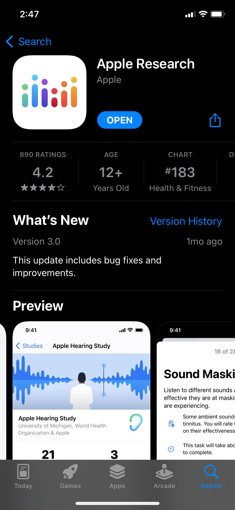 Иконка приложения Apple Research