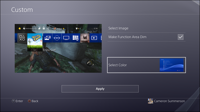 Выбор цвета меню и элементов интерфейса