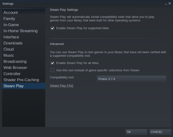 Enable Steam Play beta to play any Windows game in Linux!