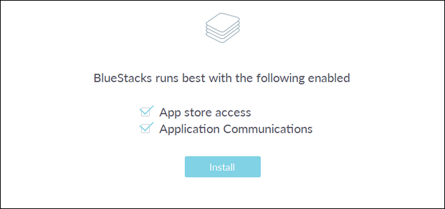 Окно входа и создание профиля BlueStacks