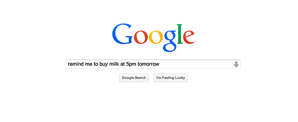 Результат поиска с предложением создать напоминание