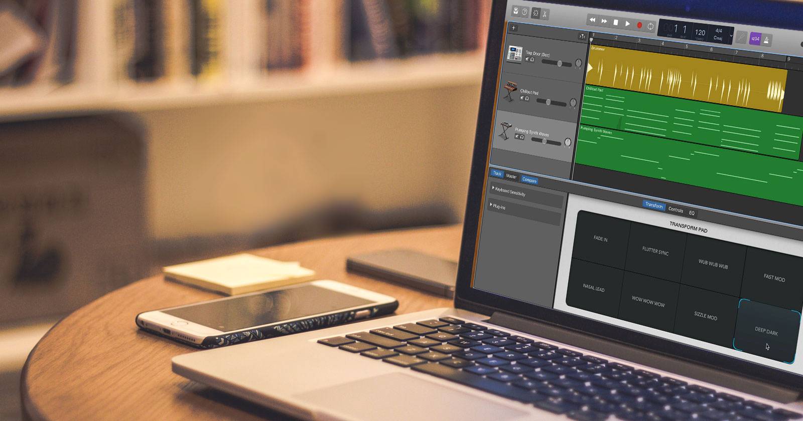 Создать музыку в GarageBand с лупами
