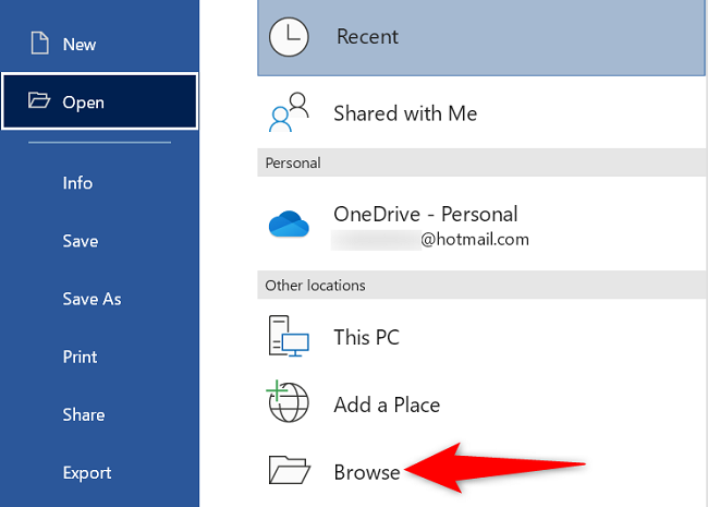 Выберите «Обзор».