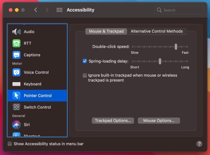Галочка включения задержки автоматического открытия