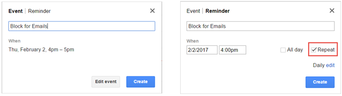 Пример создания события в Google Calendar