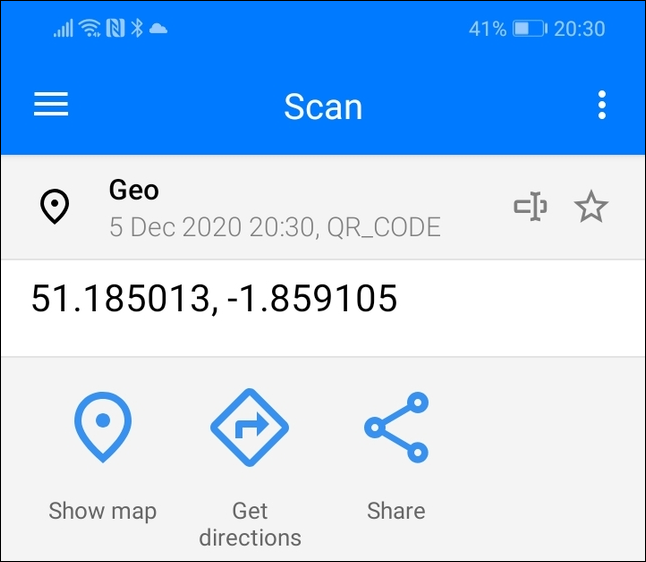 QR‑код для геолокации — вход на парковку возле Стоунхенджа