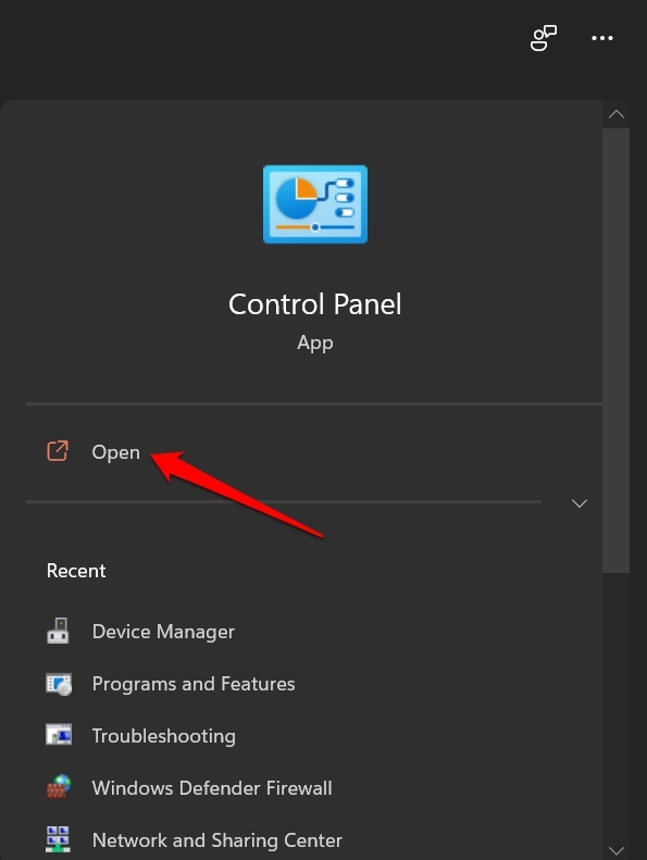 Abrir o Painel de Controle