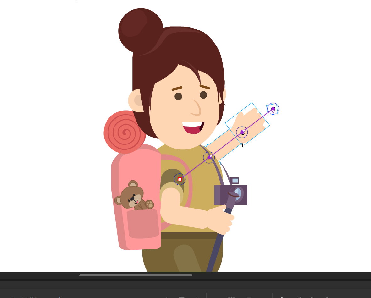 Анимация: пример движения руки персонажа