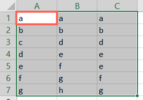 Активная ячейка в диапазоне выделенных ячеек