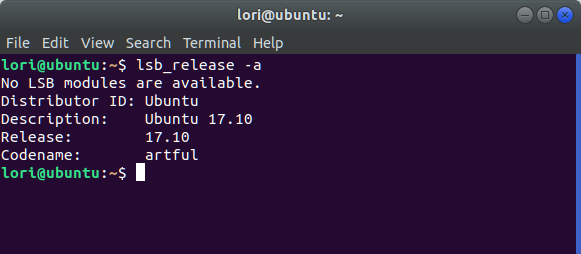 Проверка версии Ubuntu