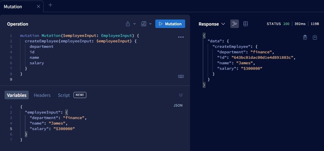 Реализация GraphQL API в браузере через GraphQL Playground