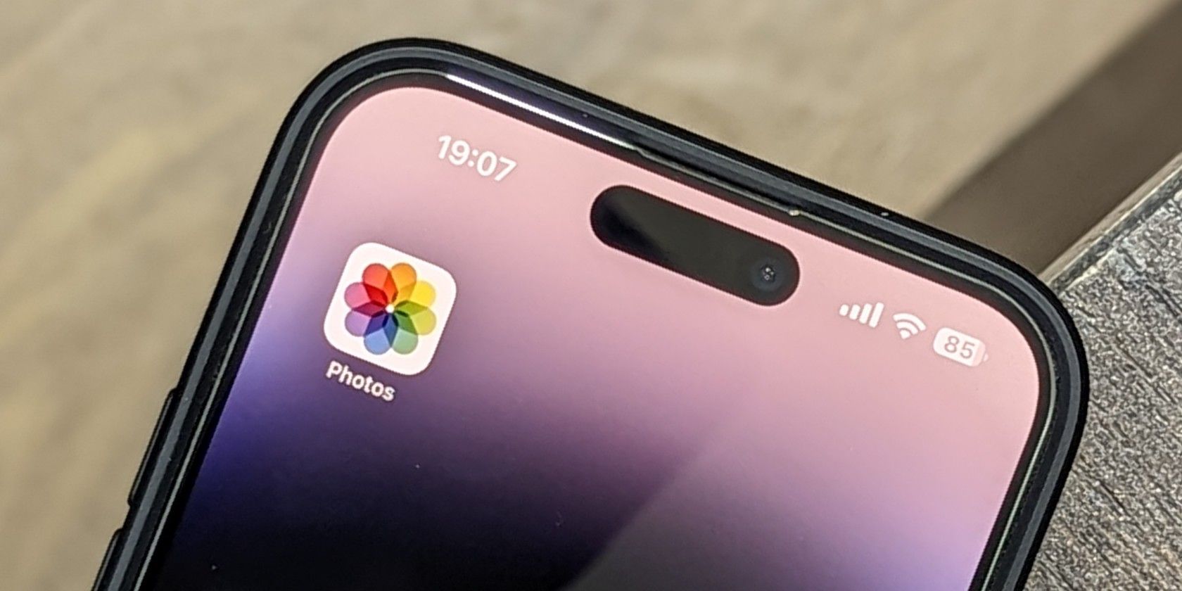 Приложение «Фото» на домашнем экране iPhone