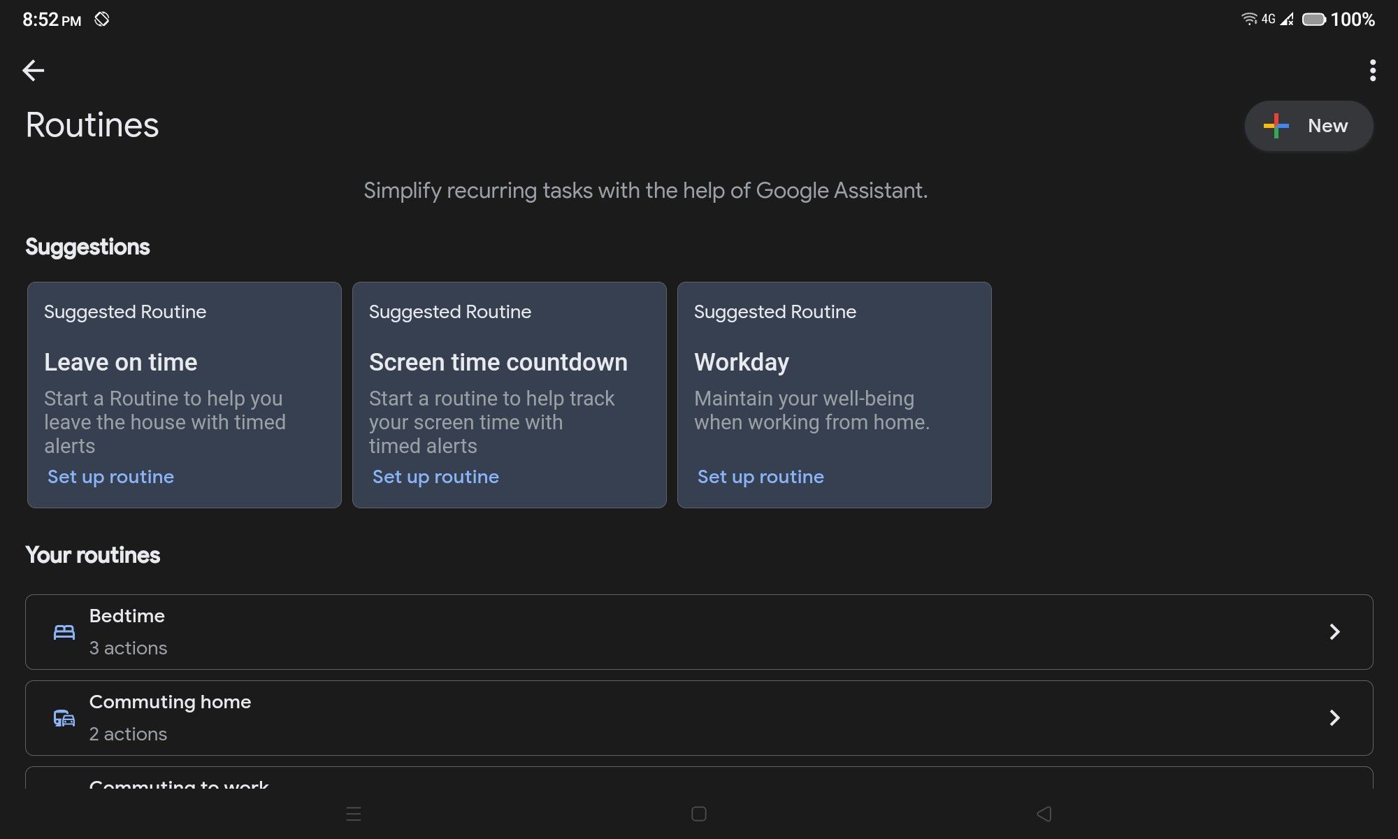 экраны приложения Google Home с разделом 