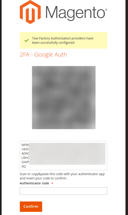 Выбор Google Authenticator для 2FA