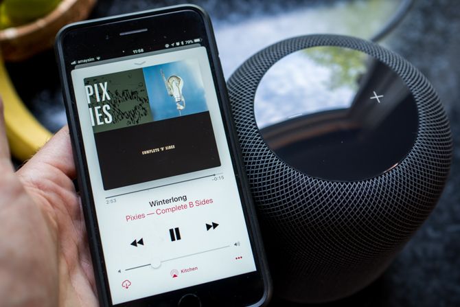 HomePod playing music