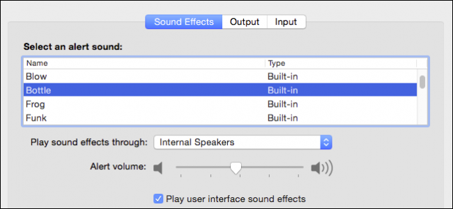Регулировка громкости и звуковых эффектов в OS X