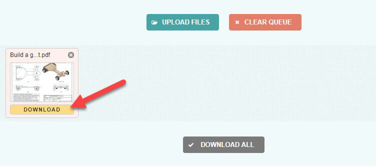 Кнопка загрузки результата конвертации MOBI
