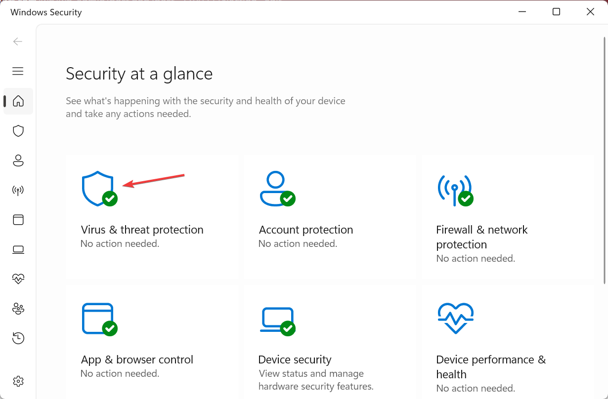 Раздел защита от вирусов и угроз