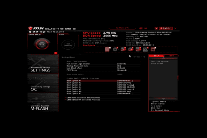 Как войти в Boot Menu на MSI