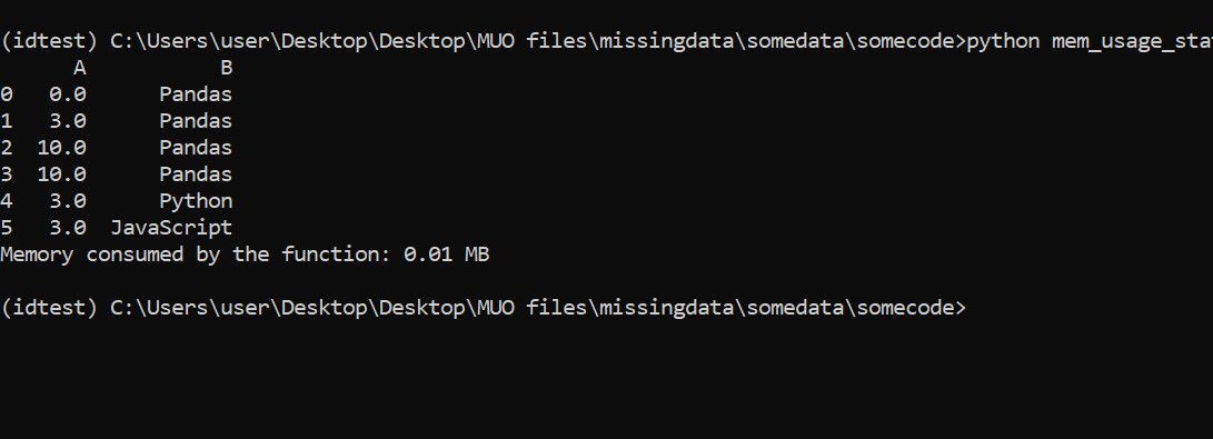 Memory profile output total command line
