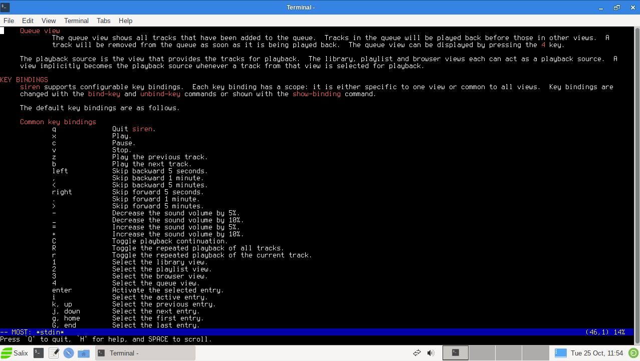 Страница руководства (man) для Siren